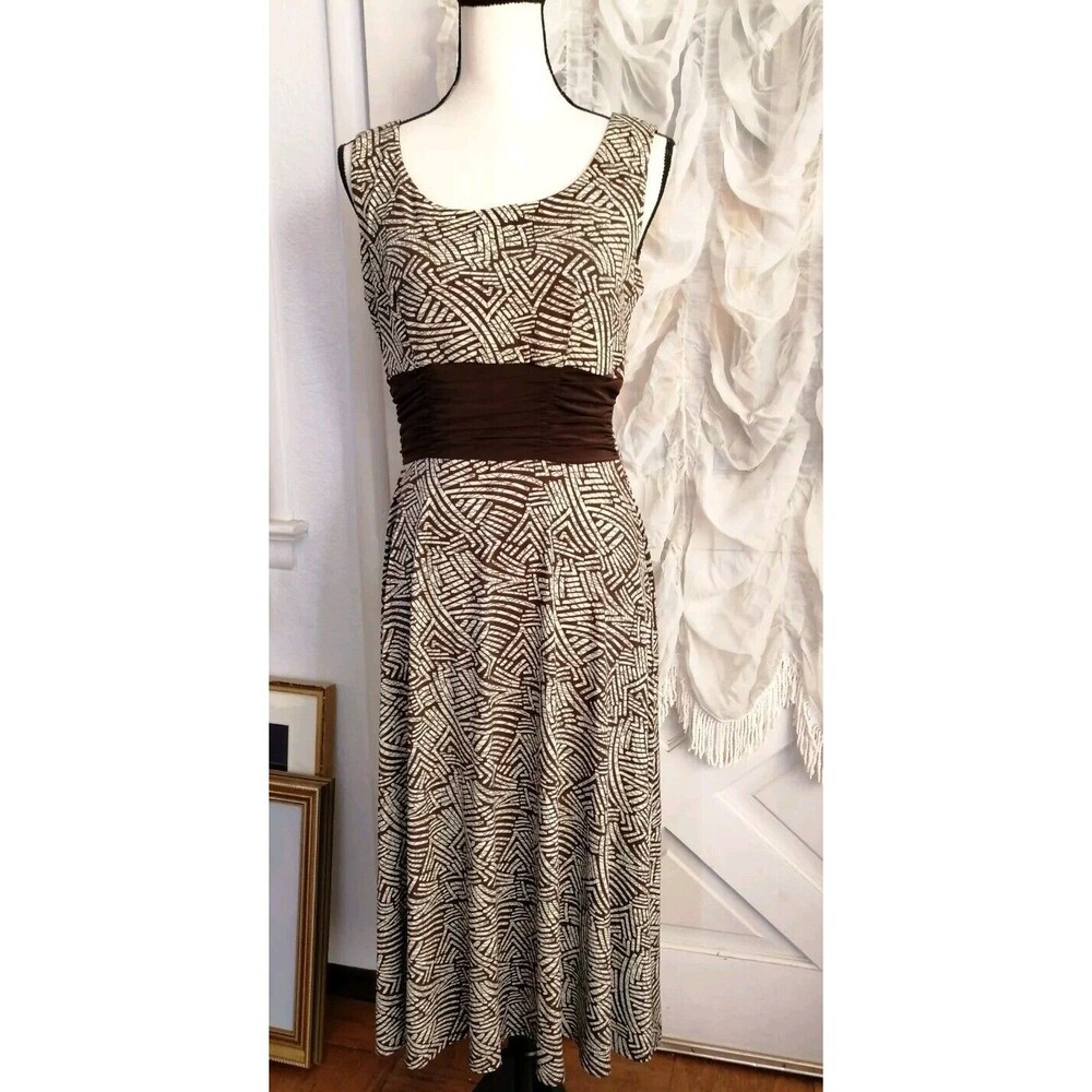 Womens Jersey Sleeveless Midi Dress Sz 10